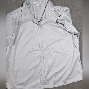 Ladies Port Authority button‎ down dress shirt 4 XL gray